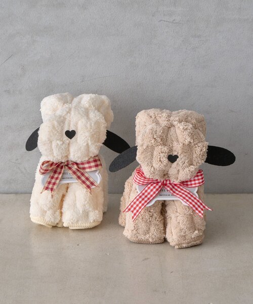 BIRTHDAY BAR(バースデイバー)の「TOWEL POODLE プードルのタオル(ハンカチ/ハンドタオル・レディース・アイボリー/ブラウン・0)」の3枚目の写真