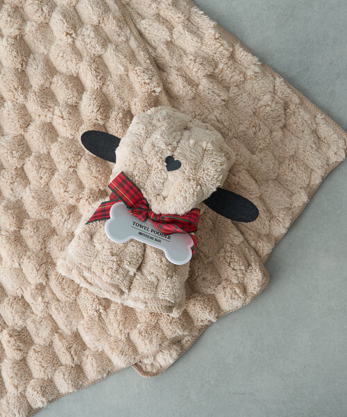 BIRTHDAY BAR(バースデイバー)の「TOWEL POODLE プードルのタオル(ハンカチ/ハンドタオル・レディース・アイボリー/ブラウン・0)」の5枚目の写真