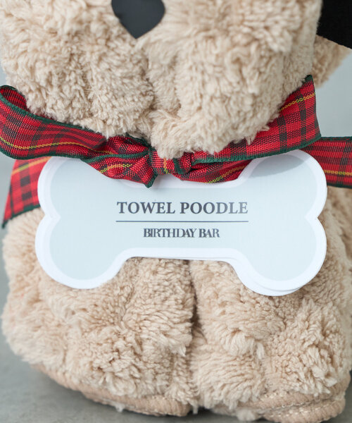 BIRTHDAY BAR(バースデイバー)の「TOWEL POODLE プードルのタオル(ハンカチ/ハンドタオル・レディース・アイボリー/ブラウン・0)」の11枚目の写真