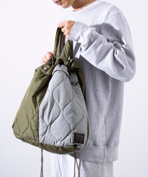TAION(タイオン)の「【TAION/タイオン】2WAY ミリタリー ヘルメットバッグ UNISEX/ユニセックス(ショルダーバッグ・メンズ・グリーン系その他/オリーブ/ブラック/セージグリーン・FREE)」の8枚目の写真