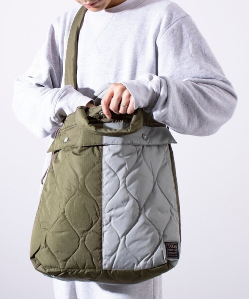 TAION(タイオン)の「【TAION/タイオン】2WAY ミリタリー ヘルメットバッグ UNISEX/ユニセックス(ショルダーバッグ・メンズ・グリーン系その他/オリーブ/ブラック/セージグリーン・FREE)」の10枚目の写真