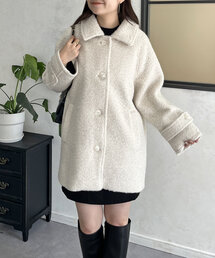 prose verse | ステンカラーブークレツイードミドルコート(その他アウター)