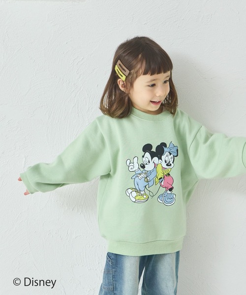 pairmanon（ペアマノン）の「【Disney】【ディズニー】キャラクタープリント ユニセックス 裏起毛トレーナー（スウェット・キッズ・ベージュ/ピンク/ライトグリーン/ブラック/アイボリー/ブルー・80/110/100/120/130/90/140）」の5枚目の写真