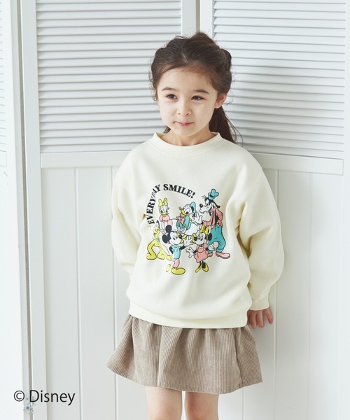 pairmanon（ペアマノン）の「【Disney】【ディズニー】キャラクタープリント ユニセックス 裏起毛トレーナー（スウェット・キッズ・ベージュ/ピンク/ライトグリーン/ブラック/アイボリー/ブルー・80/110/100/120/130/90/140）」の7枚目の写真