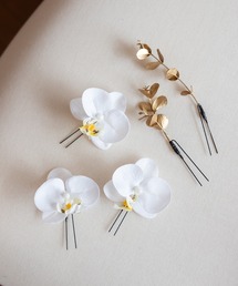 ゆかた館グレース（ユカタカングレース）の「髪飾り　胡蝶蘭(小)5点セット（和装小物）」