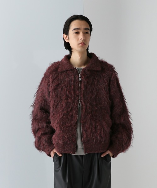 HARE（ハレ）の「パーマシャギーニットブルゾン(HARE)（カーディガン/ボレロ・メンズ・ブラック/レッド・FREE）」の10枚目の写真