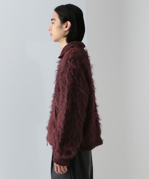 HARE（ハレ）の「パーマシャギーニットブルゾン(HARE)（カーディガン/ボレロ・メンズ・ブラック/レッド・FREE）」の14枚目の写真