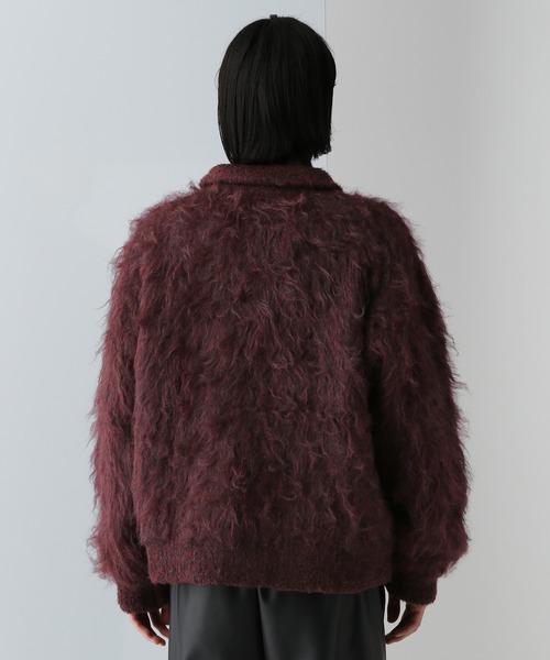 HARE（ハレ）の「パーマシャギーニットブルゾン(HARE)（カーディガン/ボレロ・メンズ・ブラック/レッド・FREE）」の15枚目の写真