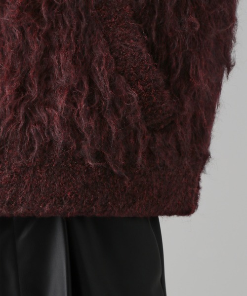 HARE（ハレ）の「パーマシャギーニットブルゾン(HARE)（カーディガン/ボレロ・メンズ・ブラック/レッド・FREE）」の21枚目の写真