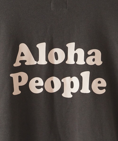 ROOPTOKYO(ループトウキョウ)の「ALOHA PEOPLE/アロハピープル ZIP HOODIE ジップパーカー スウェット トレーナー(パーカー・レディース・ピンク/スミクロ・L/M)」の5枚目の写真