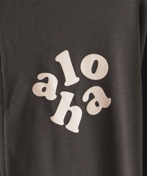 ROOPTOKYO(ループトウキョウ)の「ALOHA PEOPLE/アロハピープル ZIP HOODIE ジップパーカー スウェット トレーナー(パーカー・レディース・ピンク/スミクロ・L/M)」の11枚目の写真