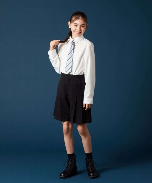 a.v.v（アーヴェヴェ）の「[140-160]【卒服】リボンタイ付きピンタックブラウス（シャツ/ブラウス・キッズ・ホワイト・140/150/160）」の15枚目の写真