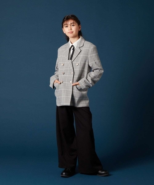 a.v.v（アーヴェヴェ）の「[140-160]【卒服】リボンタイ付きピンタックブラウス（シャツ/ブラウス・キッズ・ホワイト・140/150/160）」の19枚目の写真