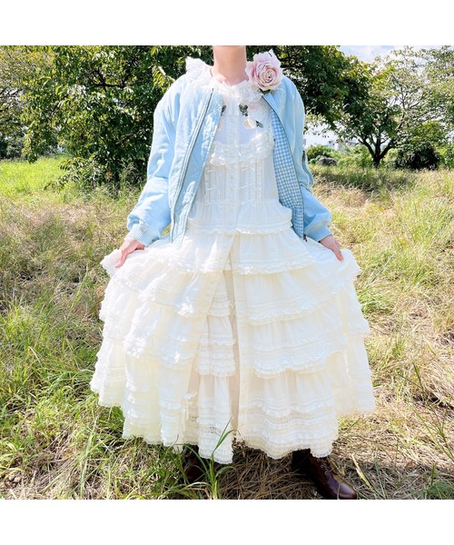ピンクハウス ローズ刺繍入ローンベスト　PINK HOUSE ピンクハウスのPINK HOUSE 2024 Autumnカタログ｜PINK HOUSE