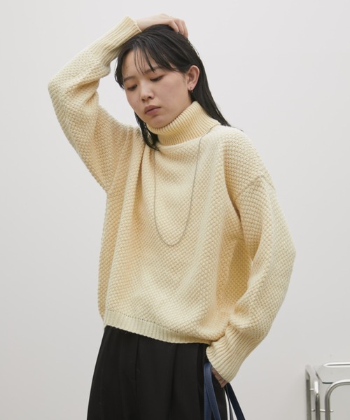 ハイネックオーバーカラーニット（ニット/セーター）｜Aunt Marie's