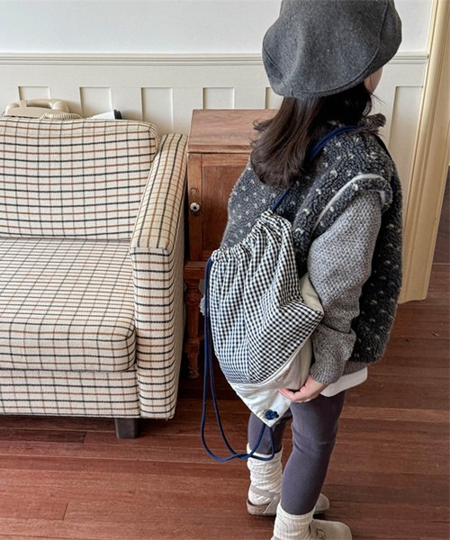 aimoha（アイモハ）の「【aimoha-KIDS-】ドット柄ボアベスト (AW)（ベスト・キッズ・オフホワイト/ダークグレー・80/90/100/110/120/130）」の14枚目の写真