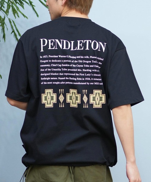 PENDLETON(ペンドルトン)の「PENDLETON/ペンドルトン 半袖Tシャツ バックプリント ドローコード 5275-0217(Tシャツ/カットソー・メンズ・グレイッシュベージュ/ブラック/ホワイト・L/M/XL)」の1枚目の写真