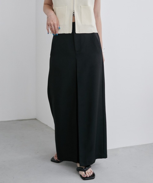 Aunt Marie's(アントマリーズ)の「フロントタックナロースカート(スカート・レディース・ライトグリーン/グレー/ブラック/ブラウン/チャコールグレー・FREE/MT)」の12枚目の写真