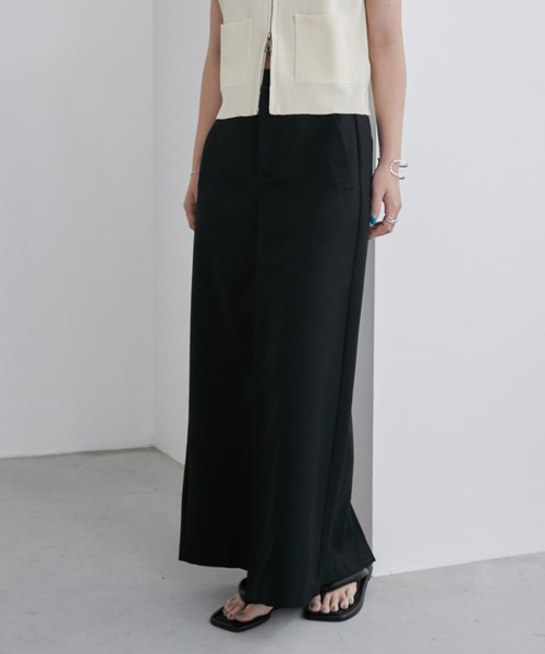 Aunt Marie's(アントマリーズ)の「フロントタックナロースカート(スカート・レディース・ライトグリーン/グレー/ブラック/ブラウン/チャコールグレー・FREE/MT)」の13枚目の写真