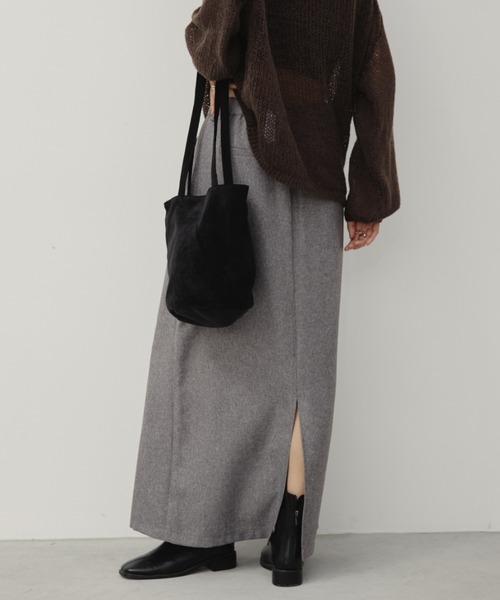 Aunt Marie's(アントマリーズ)の「フロントタックナロースカート(スカート・レディース・ライトグリーン/グレー/ブラック/ブラウン/チャコールグレー・FREE/MT)」の19枚目の写真