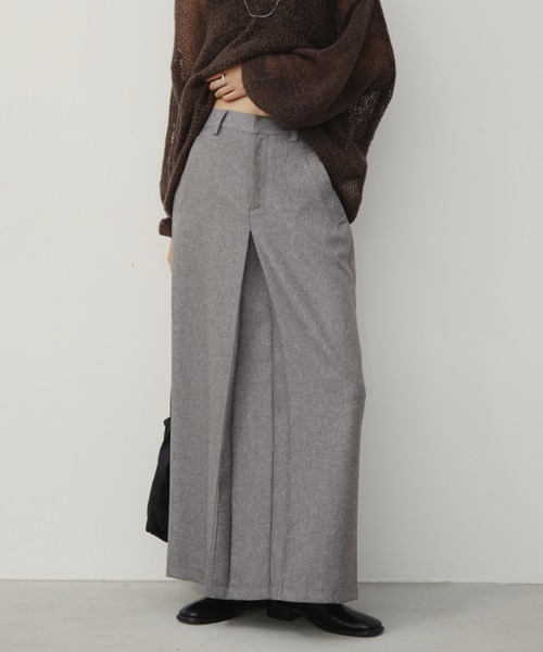 Aunt Marie's(アントマリーズ)の「フロントタックナロースカート(スカート・レディース・ライトグリーン/グレー/ブラック/ブラウン/チャコールグレー・FREE/MT)」の17枚目の写真