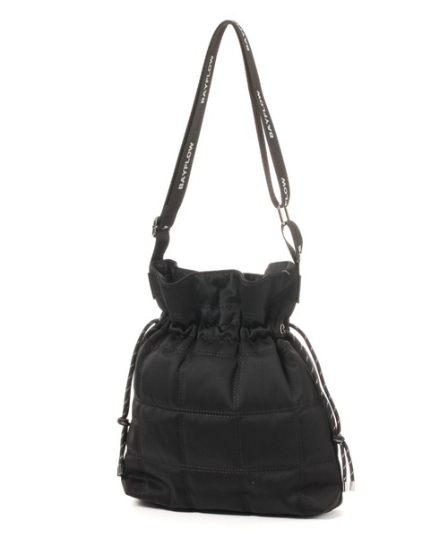 BAYFLOW（ベイフロー）の「[A4サイズも入る]キルトドロストロゴテープショルダー（ショルダーバッグ・レディース・ブラック/グレー・FREE）」の17枚目の写真