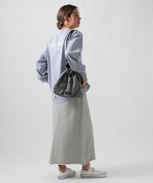 BAYFLOW（ベイフロー）の「[A4サイズも入る]キルトドロストロゴテープショルダー（ショルダーバッグ・レディース・ブラック/グレー・FREE）」の21枚目の写真