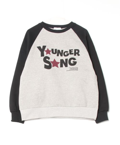 younger song（ヤンガーソング）の「raglan assortment sweat（スウェット・レディース・チャコール/ブラウン/ブラック・MEDIUM/LARGE）」の4枚目の写真