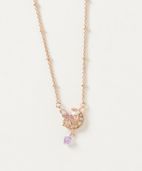 蝶 三日月モチーフ ネックレス（ネックレス）｜ANNA SUI
