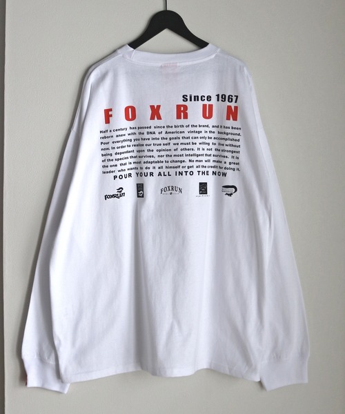 COURO(コウロ)の「【FOXRUN/フォックスラン】 GO OUT掲載アイテム Hystoric back logo L/S -Tee(Tシャツ/カットソー・メンズ・ブラック/ホワイト/オートミール/チャコール・M/L)」の3枚目の写真