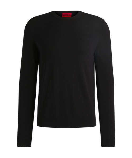 HUGO（ヒューゴ）の「ソフトヤーン スリムフィット クルーネック トップス（Tシャツ/カットソー・メンズ・ブラック・M/S/XL/L/XXL）」の5枚目の写真
