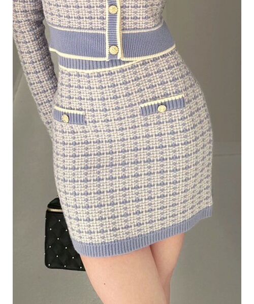 ツイードニットバイカラースカート【セットアップ着用可能】（スカート）｜RESEXXY（リゼクシー）