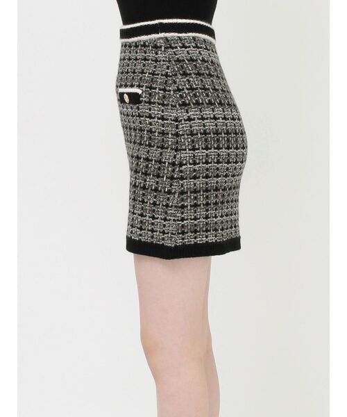 RESEXXY（リゼクシー）の「ツイードニットバイカラースカート【セットアップ着用可能】（スカート・レディース・ブラック/ブルー/ホワイト・FREE）」の22枚目の写真