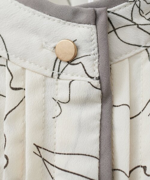 natural couture（ナチュラルクチュール）の「【WEB限定】配色パイピングタックブラウス（シャツ/ブラウス・レディース・ベージュ/ミント/その他1/ドット/オフホワイト/チャコールグレー・FREE）」の11枚目の写真