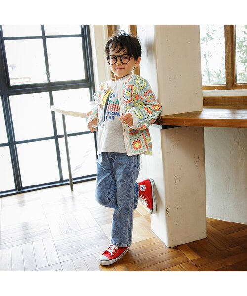 BREEZE（ブリーズ）の「【ジュニア対応】リメイク風ドッキングTシャツ（Tシャツ/カットソー・キッズ・グレー/チャコール・90/100/110/120/80/130/140）」の5枚目の写真