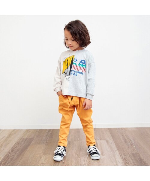 BREEZE（ブリーズ）の「【ジュニア対応】リメイク風ドッキングTシャツ（Tシャツ/カットソー・キッズ・グレー/チャコール・90/100/110/120/80/130/140）」の6枚目の写真