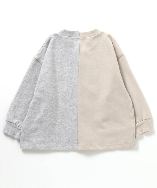 BREEZE（ブリーズ）の「【ジュニア対応】リメイク風ドッキングTシャツ（Tシャツ/カットソー・キッズ・グレー/チャコール・90/100/110/120/80/130/140）」の14枚目の写真