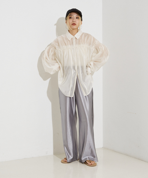 NOMINE（ノミネ）の「ラスターライン トラックパンツ（その他パンツ・レディース・ネイビー/ボルドー/ブラック/シルバー・S/M）」の17枚目の写真