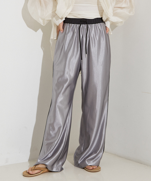 NOMINE（ノミネ）の「ラスターライン トラックパンツ（その他パンツ・レディース・ネイビー/ボルドー/ブラック/シルバー・S/M）」の18枚目の写真