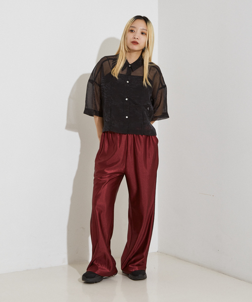 NOMINE（ノミネ）の「ラスターライン トラックパンツ（その他パンツ・レディース・ネイビー/ボルドー/ブラック/シルバー・S/M）」の22枚目の写真