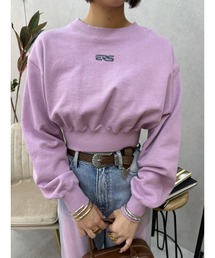 EVRIS | ワンポイントピグメントショートスウェット(スウェット)