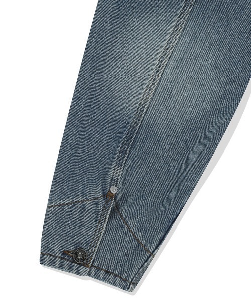 MAHAGRID（マハグリッド）の「『mahagrid/マハグリッド』DUNGAREE DENIM JACKET/ダンガリーデニム JKT（デニムジャケット・レディース・ブルー/ブラック・L/M）」の12枚目の写真