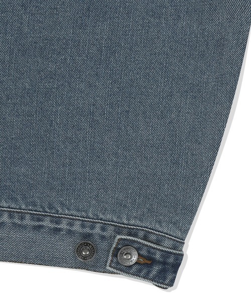 MAHAGRID（マハグリッド）の「『mahagrid/マハグリッド』DUNGAREE DENIM JACKET/ダンガリーデニム JKT（デニムジャケット・レディース・ブルー/ブラック・L/M）」の13枚目の写真