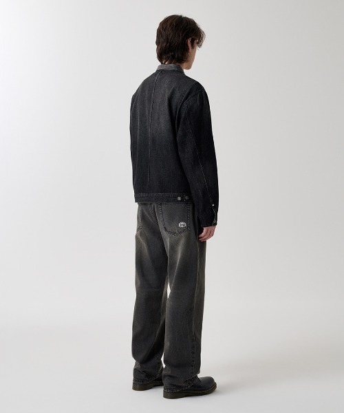 MAHAGRID（マハグリッド）の「『mahagrid/マハグリッド』DUNGAREE DENIM JACKET/ダンガリーデニム JKT（デニムジャケット・レディース・ブルー/ブラック・L/M）」の8枚目の写真