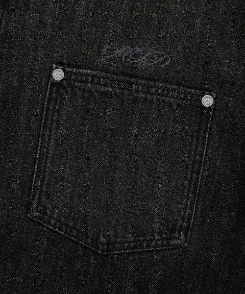 MAHAGRID（マハグリッド）の「『mahagrid/マハグリッド』DUNGAREE DENIM JACKET/ダンガリーデニム JKT（デニムジャケット・レディース・ブルー/ブラック・L/M）」の16枚目の写真