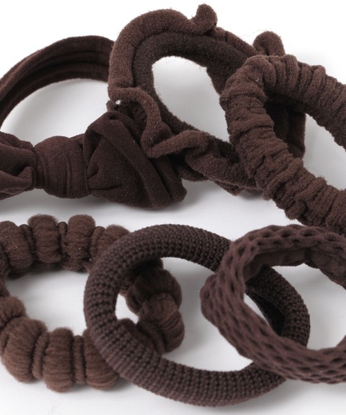 LOWRYS FARM（ローリーズファーム）の「６SETワンカラーヘアゴム 291594（ヘアゴム・レディース・アイボリー/ブラック/ブラウン・FREE）」の7枚目の写真