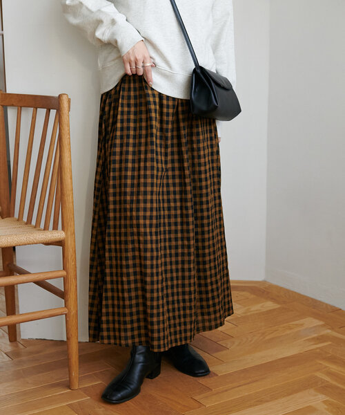 DISCOAT（ディスコート）の「ギンガムキャミワンピース（ワンピース・レディース・ブラウン/ブルー・FREE）」の16枚目の写真