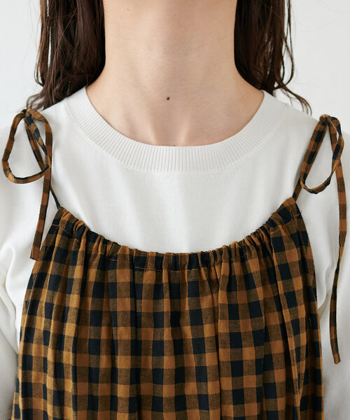 DISCOAT（ディスコート）の「ギンガムキャミワンピース（ワンピース・レディース・ブラウン/ブルー・FREE）」の20枚目の写真