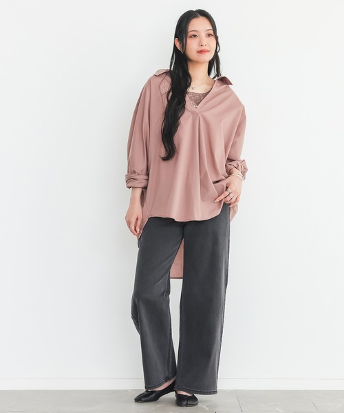 n'OrLABEL（ノアールレーベル）の「【機能素材】『フレキシンストレッチストレートワイドパンツ』（その他パンツ・レディース・カーキ/グレー/ベージュ/ライトベージュ/ブラック/ブラック系1/ブルー系1・LL/L/M/S/3L）」の12枚目の写真