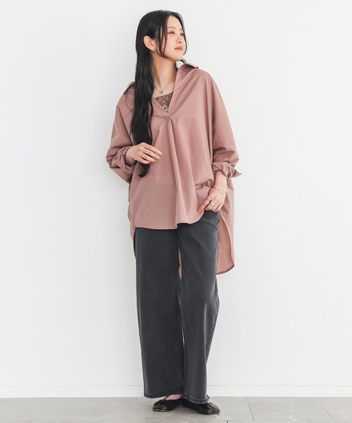 n'OrLABEL（ノアールレーベル）の「【機能素材】『フレキシンストレッチストレートワイドパンツ』（その他パンツ・レディース・カーキ/グレー/ベージュ/ライトベージュ/ブラック/ブラック系1/ブルー系1・LL/L/M/S/3L）」の11枚目の写真